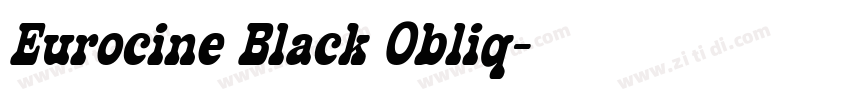 Eurocine Black Obliq字体转换